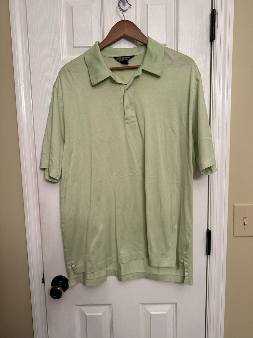Brooks Brothers Light Green Men’s Polo Shirt Short Sleeve large new $89